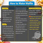 Waffle Iron with Removable Plates, 1200W All-Clad Waffle Maker for Pancake & Breakfast Sandwich, Nonstick Plates, 5-Gear Temperature Control, Cool Touch Handle, Easy to Clean for Family