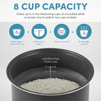 Aroma Housewares ARC-994SB Rice & Grain Cooker Slow Cook, Steam, Oatmeal, Risotto, 8-cup cooked/4-cup uncooked/2Qt, Stainless Steel