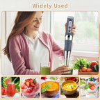 Toogel Cordless Immersion Blender, Electric Hand Blender with 21-Speed & 3-Angle Adjust, USB Rechargeable, BPA-Free & Dishwasher Safe for Baby Food, Smoothies, Soup (Grey)