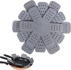 BYKITCHEN Pan and Pot Protectors, Larger & Thicker Pan Protectors with Stars, Set of 6 and 3 Different Sizes, Pot Protectors for Stacking and Protecting Your Cookware