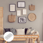 Bilillo 40PCS Adhesive Plate Hangers for the Wall, Invisible Heavy Duty Plate Holders with Wall Hooks & Storage Box, Strong Sticky Hangers for Plates, Frames & Wall Art