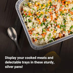 Nicole Home Collection Aluminum Pans With Lids Half Size 9x13 Extra Heavy Duty, Disposable Foil Pans For Baking (25 Sets)