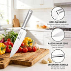 imarku Knife Set, 16 PCS High Carbon Japanese Stainless Steel Knife Sets for Kitchen with Block, Ultra Sharp Kitchen Knife Set with Sharpener Chef Knife Sets, Dishwasher Safe, Best Gifts