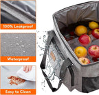 Lifewit Large Lunch Bag, Insulated Lunch Box, Soft Cooler Cooling Tote for Adult Men Women, Gray 40-Can (24L)