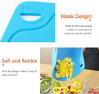 Liflicon Thick Silicone Cutting Boards for Kitchen Silicone Chopping Boards/Mats Set of 2 Extra Large14.6''x10.43'', Mini 9.1”x7.1” Non-slip Deep Drip Juice Groove, Dishwasher Safe-Blue