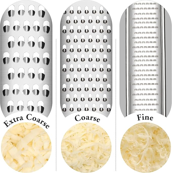 Cambom Cheese Grater Citrus Zester Lemon Zester Pack of 3-304 Stainless Steel - A Sharp Tool for Parmesan Cheese, Ginger, Garlic, Nutmeg, Chocolate, Vegetables，Fruits，Dishwasher Safe Blue