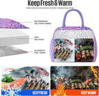 douyadady Lunch Bag Women/Men Lunch Box Women/Men (purple leopard)