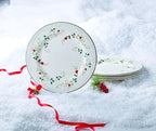 Pfaltzgraff Winterberry 10-1/2-Inch Dinner Plates, Set of 4, White