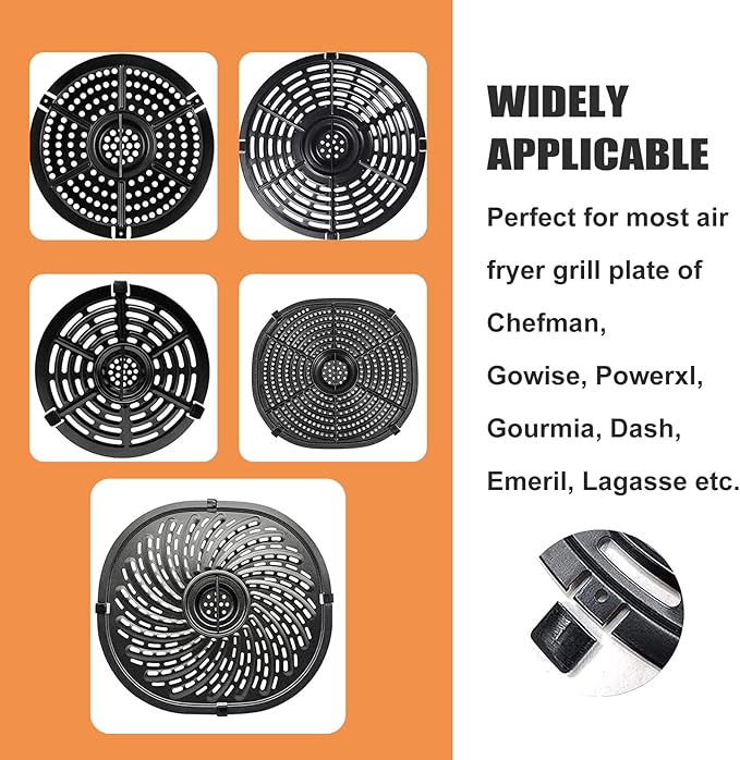 GCQ Air Fryer Rubber Bumpers, 4 PCS Replacement Parts Rubber Tips Silicone Rubbers Feet Tabs Silicone Bumpers Accessories for Power XL Ultrean Chefman Gowise Dash CROWNFUL Air Fryer