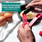 MIRRO 4pc Nested Measuring Spoons Set, Red