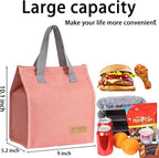 Lunch Bag for Women/Men,Waterproof Reusable Portable Lunch Tote,Lunch Box Bag.Thermal Cooler Bag Ideal for Work/Party/l/Travel/Picnic (Light Pink)