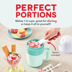 Dash My Pint Ice Cream Maker - Compact & Convenient Single-Serving Ice Cream Maker - Makes Gelato, Sorbet & Frozen Yogurt - 1.6 Cups, Aqua