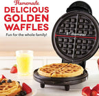 Dash Express Waffle Maker -Electric Waffle Maker for Creative Homemade Treats - Dual Nonstick Cooking Surfaces, Easy Food Release & Quick Cleanup - Compact, Space-Saving Design - 8 Inches - Black