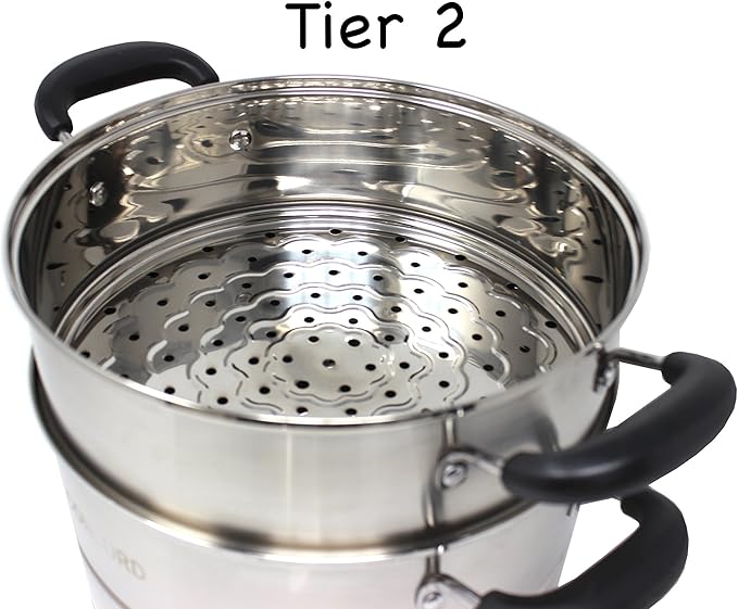 CONCORD 3 Tier Premium Stainless Steel Steamer Set (26 CM)