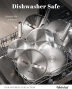 Stainless Steel Cookware Set, 8 Pcs Tir-Ply Pots and Pans Set, PFOA&PTFE Free, Dishwasher&Oven Safe, Kitchen Induction Compatible, ollas de acero inoxidable para cocinar