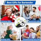 Margarita Salt Rimmer Set, 2 Pack Bar Salt and Sugar Rimmer with Sponge, 2-in-1 Bar Glass Cocktail Rim Set, Dishwasher Safe Black Barware Tools for Margarita Mojitos (Black)