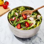 Stainless Steel Salad Spinner, Lettuce, Vegetable & Fruit Dryer, 5L Capacity, Non-Slip Base (304 Stainless Steel - Black)