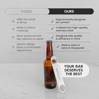 A Bar Above Bottle Opener, Bartender Tool, Flat Bar Blade Opener, Heavy Stainless Steel Beer Cap Lifter With Thumb Hole, Dishwasher Safe Rust Resistant, Bartender Accessories, Multi-Color, Pack of 3