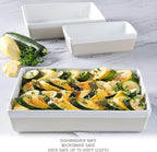 MARTHA STEWART 3-Piece Oven to Table Stoneware Bakeware Set – Baking Dish & Casserole Set – Grey – Durable Oven-Safe Bakeware for Baking and Serving