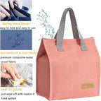 Lunch Bag for Women/Men,Waterproof Reusable Portable Lunch Tote,Lunch Box Bag.Thermal Cooler Bag Ideal for Work/Party/l/Travel/Picnic (Light Pink)