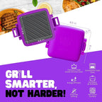 Classic™ Microwave Sandwich Maker, Microwave Grill, Toaster, 3 Minute Grilled Cheese Sandwich Maker, Thick Silicone Cover, Safe Food Grade, Panini Press, Dishwasher Safe (Purple, Regular)