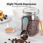 18/8 Stainless Steel Coffee Scoop: U-Taste 2 Tablespoon Metal Measuring Spoon Set of 2, Short Handled Measure Scooper for Ground Coffee, Bean, Espresso, Powder, for Canister (Silver, 2Tbsp/30ml)