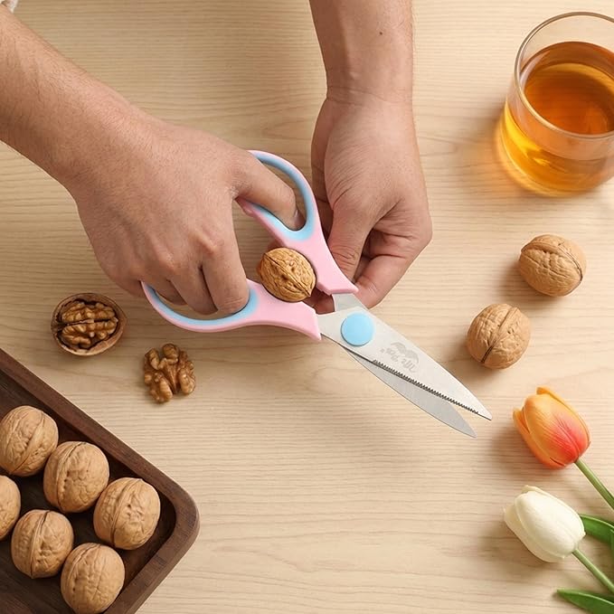 Mr. Pen- All Purpose Kitchen Shears with Protective Sheath, 2pcs, 8 Inch, Dishwasher Safe, Stainless Steel Food Scissors with Micro-Serrated Blades, Soft Grip, Durable Utility Kitchen Shears