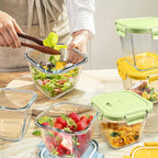 Glass Soup Containers with Lids 32oz - Borosilicate Glass Storage Containers 4 Cup, Freezer to Microwave Safe, Airtight Leak Proof, Square Meal Prep Containers for Lunch Travel- 6 Pack
