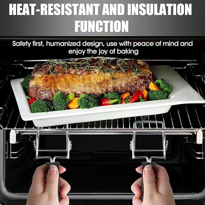 2-Pack Air Fryer Convection Toaster Oven Tray Extractor, Oven Food Scald Resistant Clip & Trays Grills Air Fryer Accessories for Air Fryer, Toaster Oven,Used to Quickly Remove