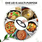 Ydeapi Universal Lids for Pots, Pans & Skillets - Fits 7", 8" & 9" Diameter, 10", 11" & 12" Diameter Cookware, Tempered Glass with High Heat Resistant Silicone Rim (2PK)