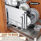 Kikcoin Plastic Cutting Boards for Kitchen, 3-Piece Large Cutting Board Set Dishwasher Safe Chopping Boards with Non-slip Feet and Juice Grooves, White