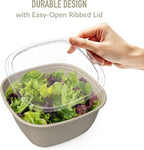Bentgo Prep - 1-Compartment Bowls with Custom Fit Lids - Reusable, Microwaveable, Durable, PFAS & BPA-Free, Freezer and Dishwasher Safe Meal Prep Food Storage - 10 Bowls & 10 Lids (Champagne)