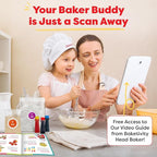 Baketivity Rainbow Bagel Kids Baking Kit - Baking Kits for Kids with Premeasured Ingredients, Step-By-Step Instructions, Video Guide, and STEM Lessons - Cooking for Ages 6-12+