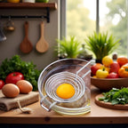 Silver Egg Separator, Yolk White Separator Tool, Food Grade Stainless Steel Egg Divider Egg Sieve Egg Extractor, Kitchen Gadget Cooking Baking Tool, Dishwasher Safe Specialty Tools