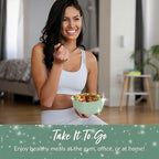 Bentgo Prep - 1-Compartment Bowls with Custom Fit Lids - Reusable, Microwaveable, Durable, PFAS & BPA-Free, Freezer and Dishwasher Safe Meal Prep Food Storage - 10 Bowls & 10 Lids (Sage Leaf Glitter)