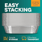 Aluminum Pans 9x13 [10 Pack] Aluminum Foil Trays - Disposable for Baking, BBQ Grilling, Roasting, Cake Serving Dishes, Catering Supplies, Steam Table Chafing Pans, Half Size Tin Foil Pan