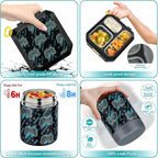 wiwens Bento Lunch Box for Kids with 12oz Soup Thermo Leak-Proof Lunch Food Container with 5 Compartment Thermo Hot Food Jar and Insulated Lunch Bag for Kid Toddler Girls Boys to School