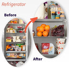 ClearSpace Plastic Pantry Bins with Removable Dividers - Kitchen Storage and Organization (4 Pack)