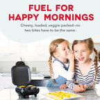Dash Deluxe Egg Bite Maker - Electric Egg Bite Maker for Healthy Protein Snacks - Quick Cleanup, Space-Saving Design & Non-Slip Feet - 4 Servings, Aqua