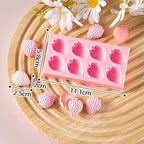 4 Pcs Strawberry Baking Mold Fruit Silicone Fondant Mold Strawberry Leaf Flower Chocolate Molds DIY Cupcake Molds for Candy Jelly Clay Ice Cream Soap Cake Topper Decoration