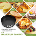 ZeroPone 10 Inch Springform Pan with Removable Bottom, Non-stick Round Spring Form Cake Mold Cheesecake Pan For Baking