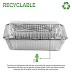 2 Lb Small Aluminum Pans with Lids (100 Pack) Foil Pan + Clear Plastic Lid, Disposable Cookware, Takeout Trays with Lids - to Go Disposable Food Containers for Restaurants & Catering, Stock Your Home