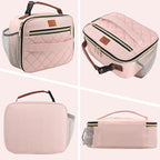 Genteen Lunch Box for Kids,Girls - Insulated LunchBox Reusable, Zip Closure & Buckle Handle, Portable Cooler for Work, School, Travel (Pink)