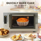 KITESSENSU Non-Stick Cake Pan, 9.5-Inch Aluminum Cake Mold, 8 Cup Fluted Heavy Duty Tube Pan, Durable Rust & Scratch-Resistant, Baking Mold for Jello, Gelatin, Chocoflan, Flan, French Wreath,Gold