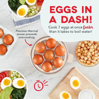 Dash Rapid Egg Cooker - Boiler, Poacher & Steamer - Includes Measuring & Recipe Guide - Dishwasher Safe - BPA Free - Holds 7 Eggs, Cream
