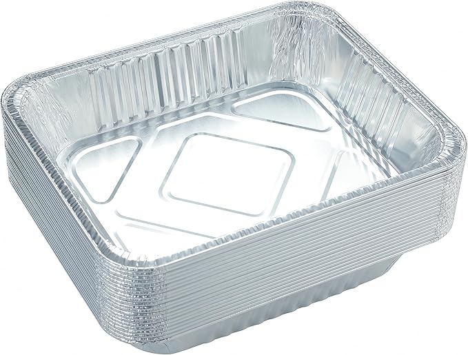 Waytiffer Aluminum Pans 9x13 Disposable Foil Pans (20 Pack) Half Size Deep Steam Table Pans Heavy Duty Extra Thick for Baking, Cooking, Roasting, Heating, Serving & Lining Steam-Table Trays