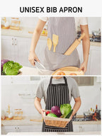 Syntus Apron for Men Women, Adjustable Cooking Kitchen Chef Aprons with 2 Pockets, Cotton/Polycotton/Polyester
