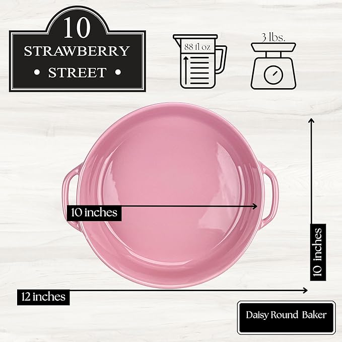 10 Strawberry Street Daisy Round Baker, Pink