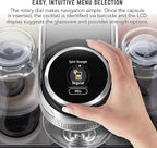 Bartesian Professional Cocktail Machine and Margarita Maker - High Capacity Bar Cocktail Mixer with 5 Premium Glass Bottles for Parties and Entertaining - Push-Button Technology and Easy Clean Design