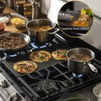 Allstare WB31X24738 Cast Iron Griddle Replacement Parts for GE Gas Stove Parts WB31X49806 Center Griddle Plate Adora 19.5" x 9" General Electric Gas Range Stove Top Griddle GE Cooktop Flat Top Pan
